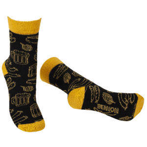 BENNONKY Beer Socks black/yellow