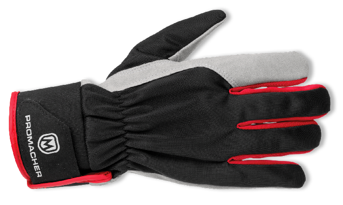 CARPOS VELCRO Gloves grey/red - Obrázek 3