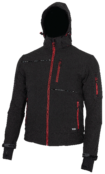 RUFUS Jacket black/red - Obrázek 5