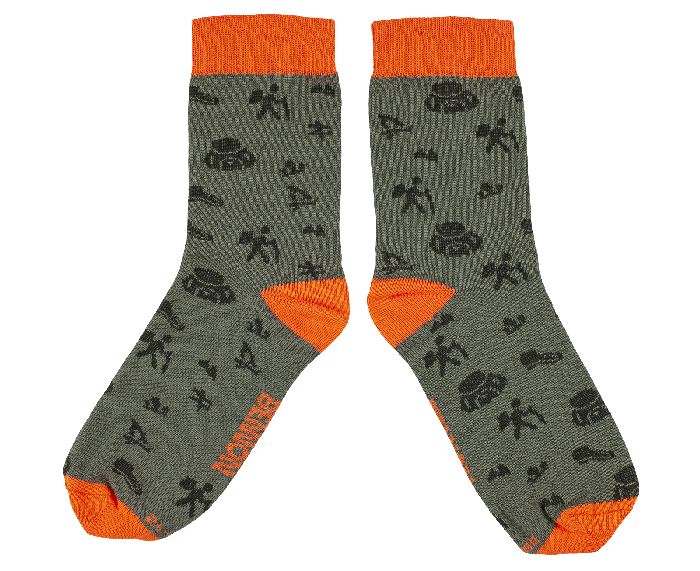 BENNONKY Trek Socks green/orange - Obrázek 4