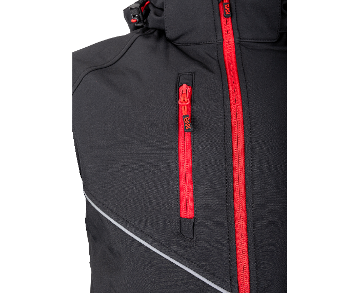 FORCE Jacket black/red - Obrázek 3